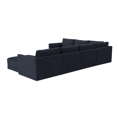 Bree Navy Modular Large Chaise Sectional