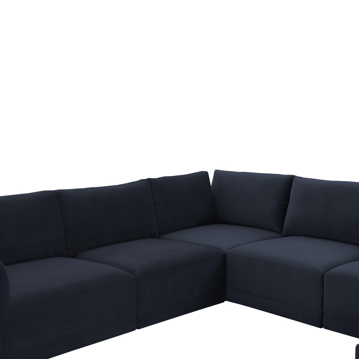 bree navy modular large chaise sectional