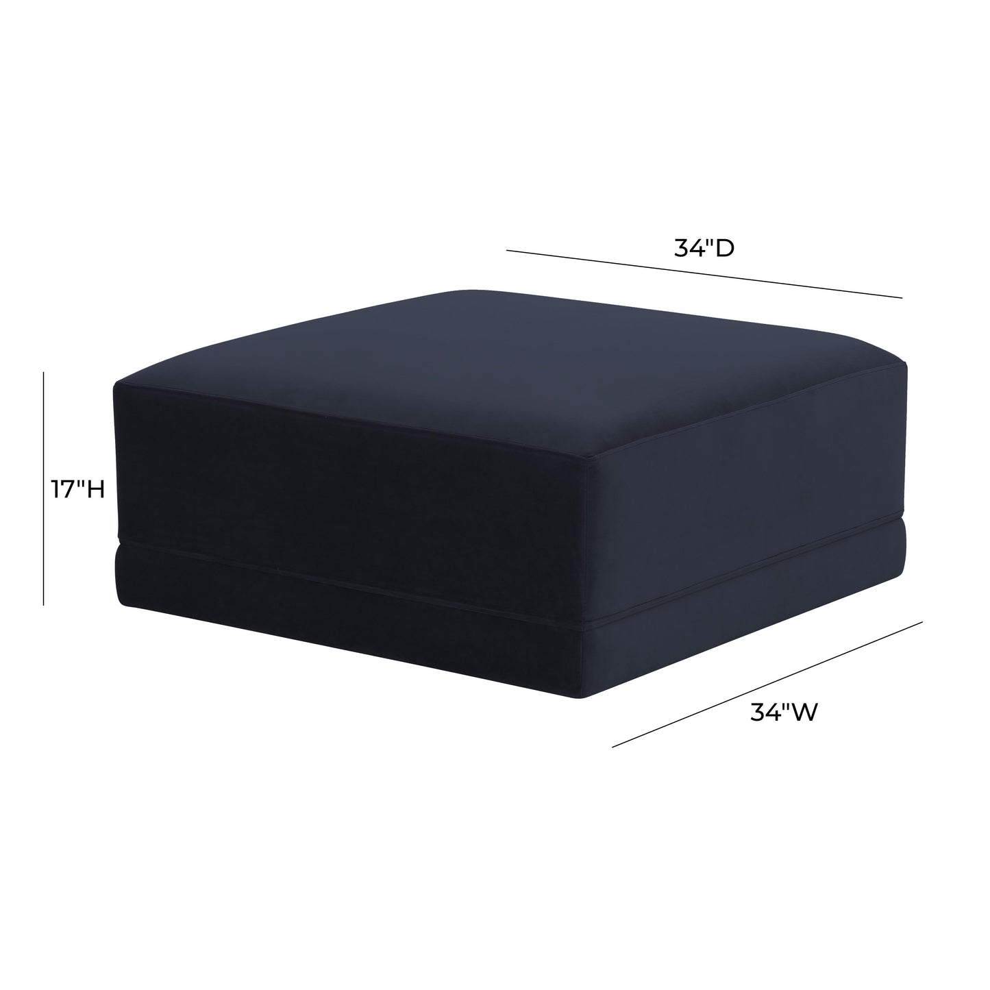 bree navy ottoman