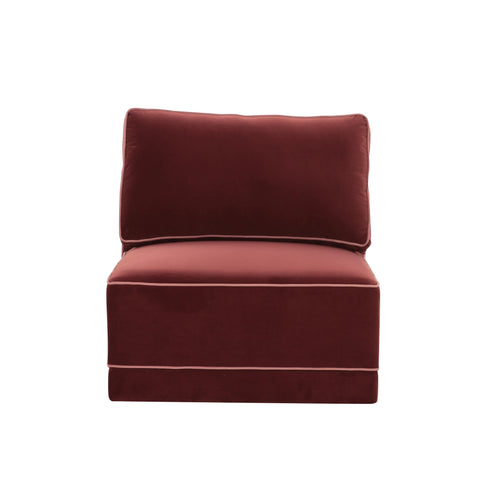 Margaux Versailles Performance Velvet Modular Armless Chair - image 3