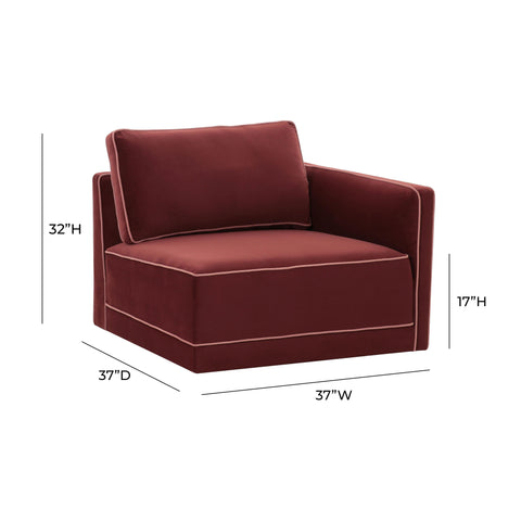 Margaux Versailles Performance Velvet Modular RAF Corner Chair - image 5