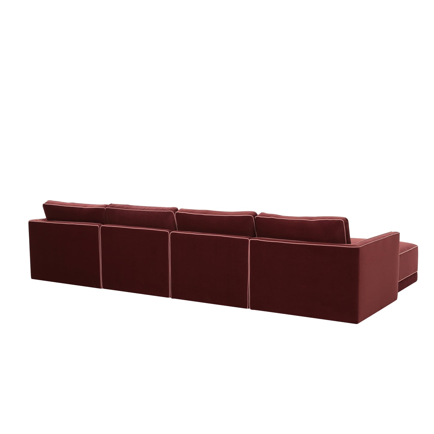 peele berry red modular u sectional