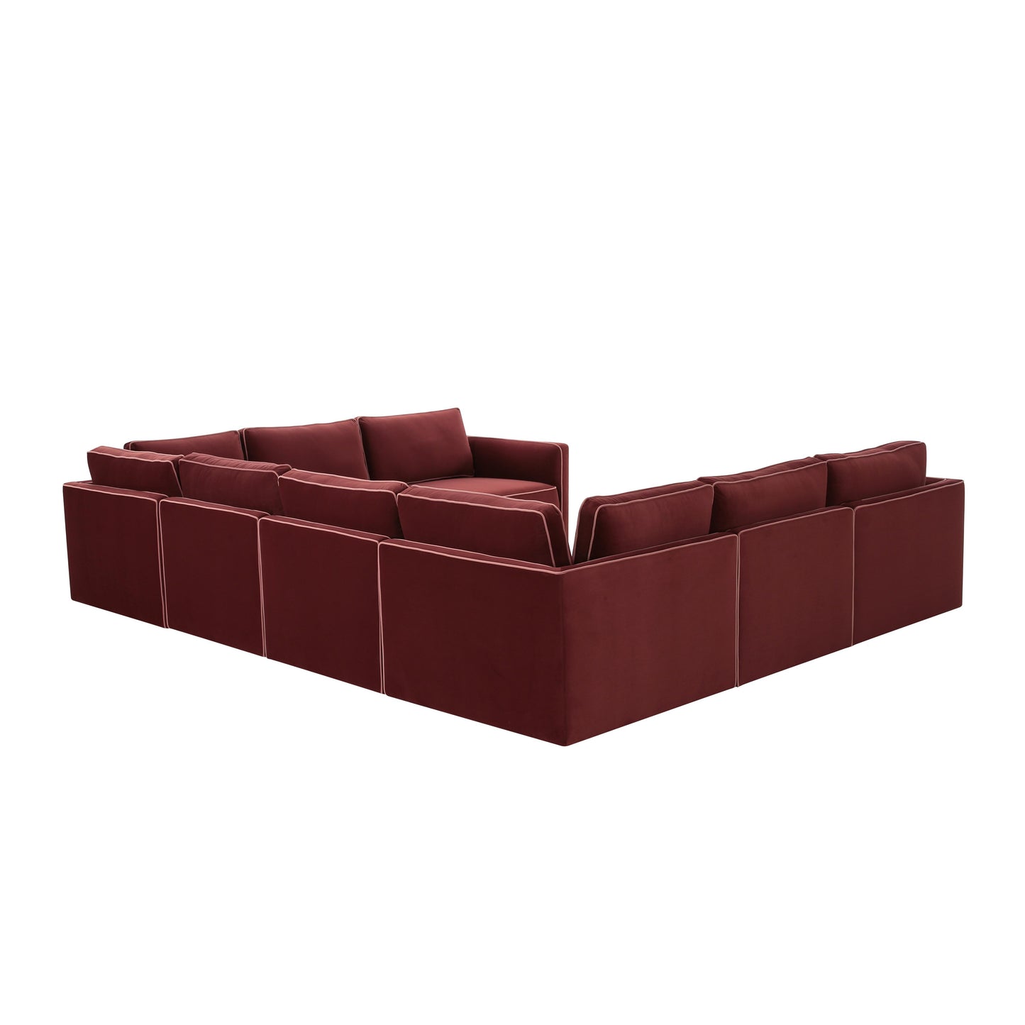 peele berry red modular large u sectional