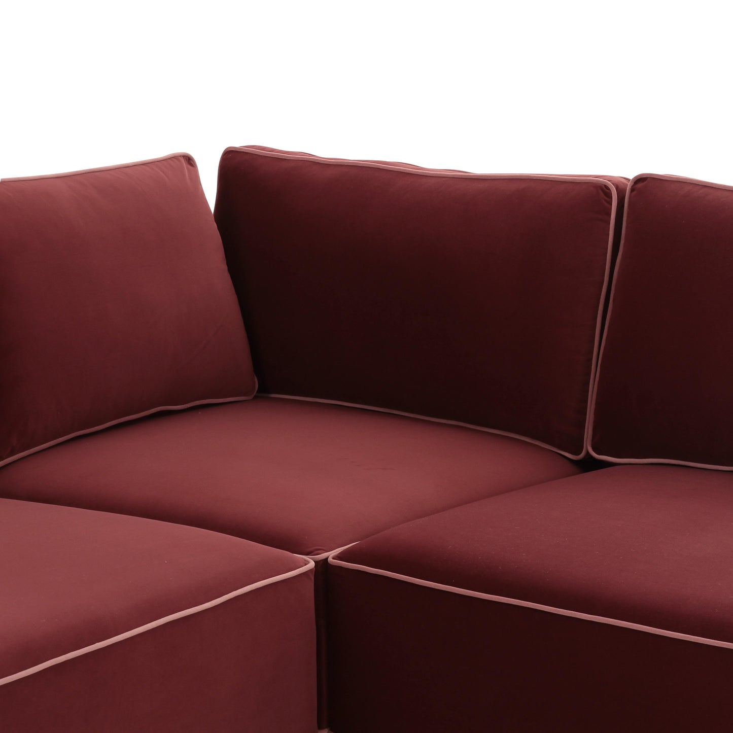 peele berry red modular large u sectional