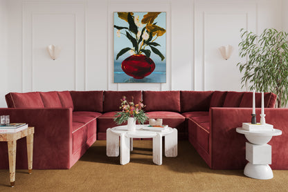 Peele Berry Red Modular Large U Sectional