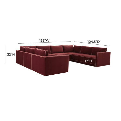 Margaux Versailles 8-Piece Performance Velvet Modular Large U Sectional - image 5