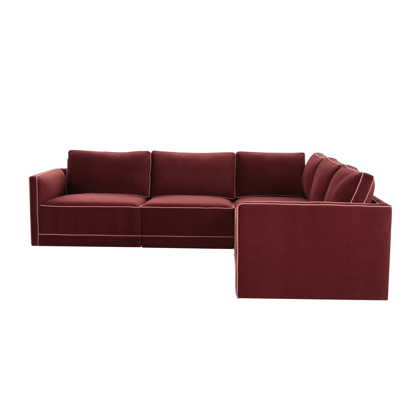 peele berry red modular l sectional