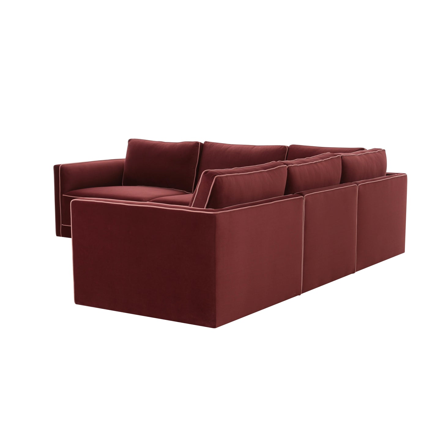 peele berry red modular l sectional