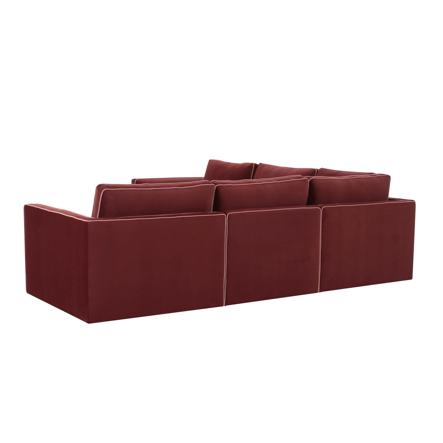 peele berry red modular l sectional