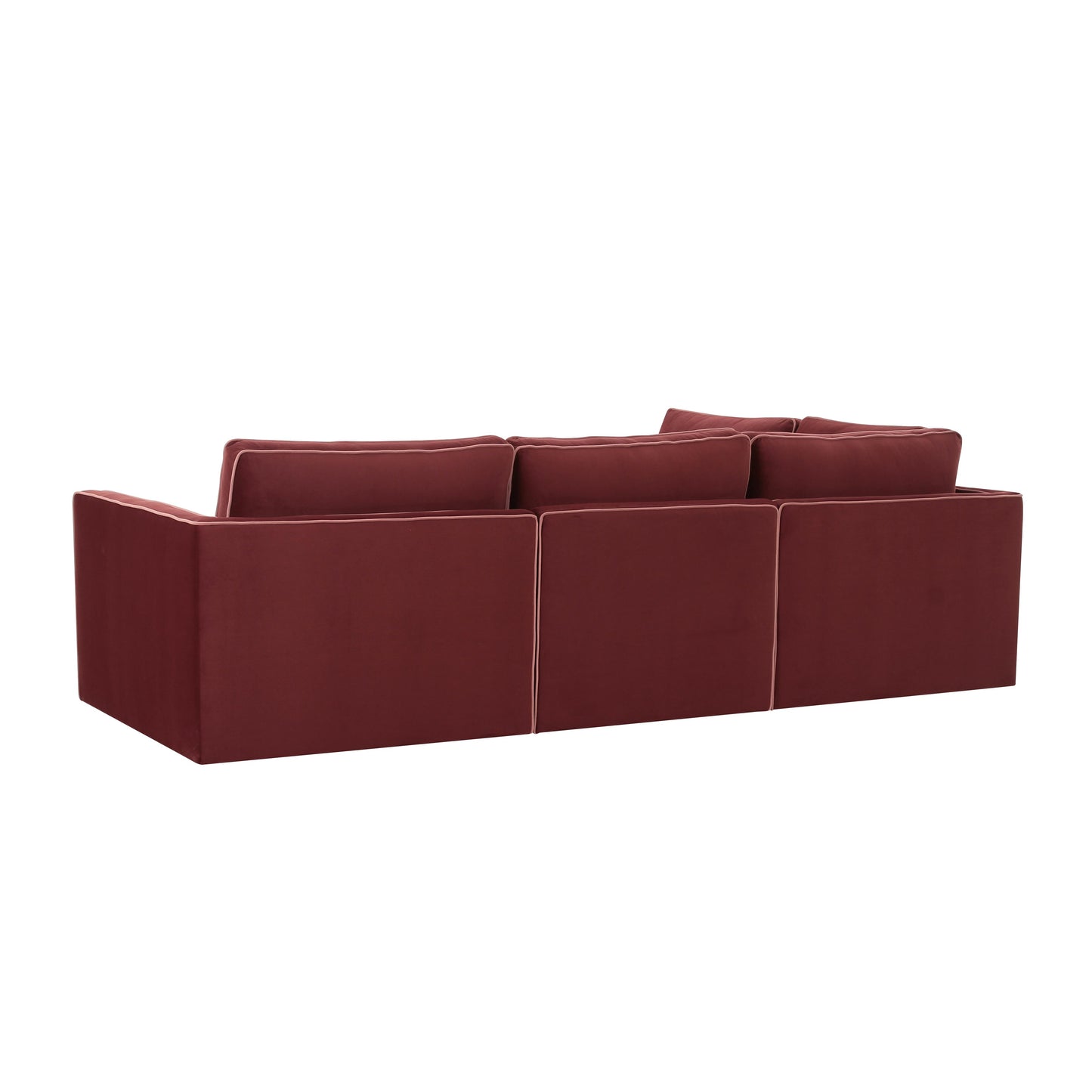 peele berry red modular laf sectional