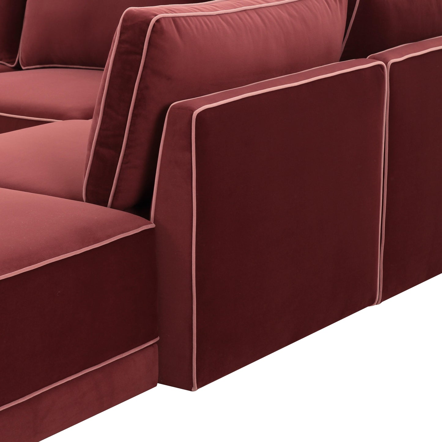 peele berry red modular raf sectional