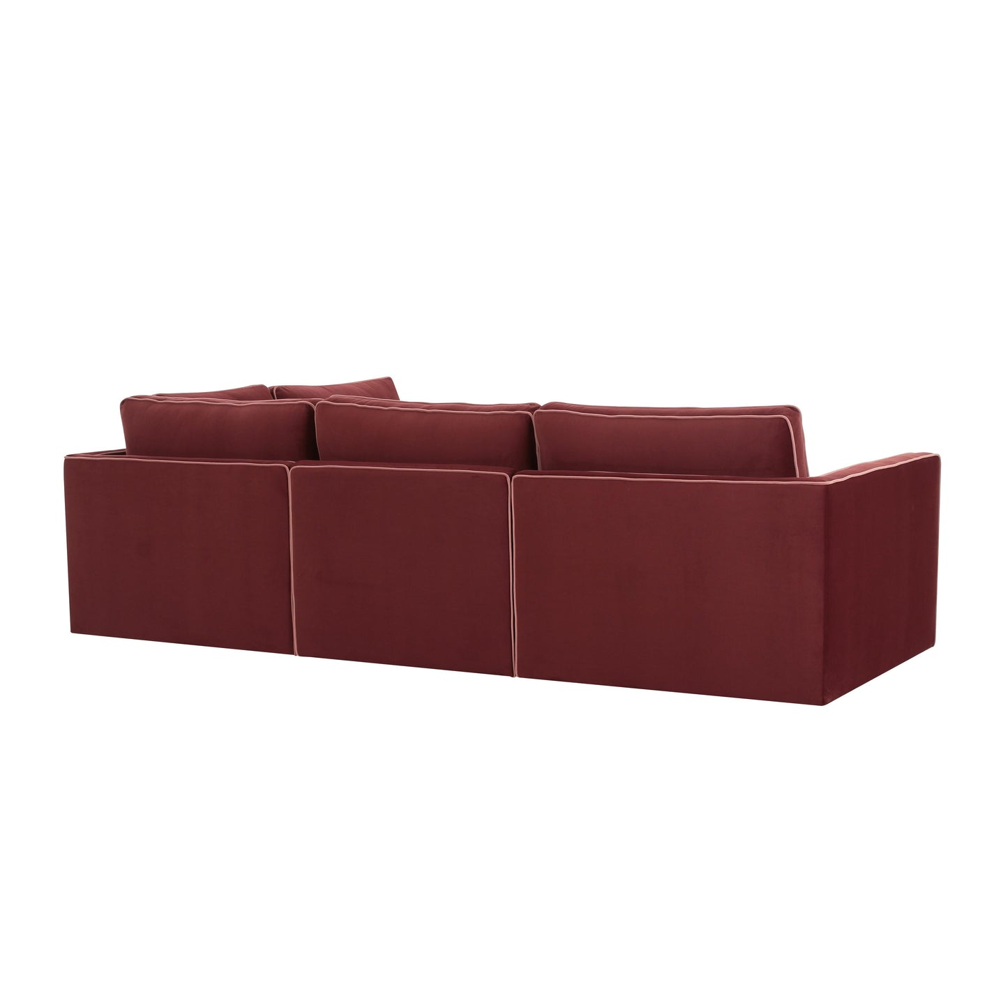 peele berry red modular raf sectional