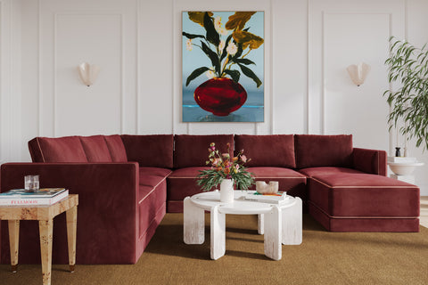 Margaux Versailles 7-Piece Performance Velvet Modular Large Chaise Sectional - image 2