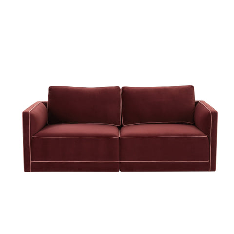 Margaux Versailles 74" Performance Velvet Modular Loveseat - image 1