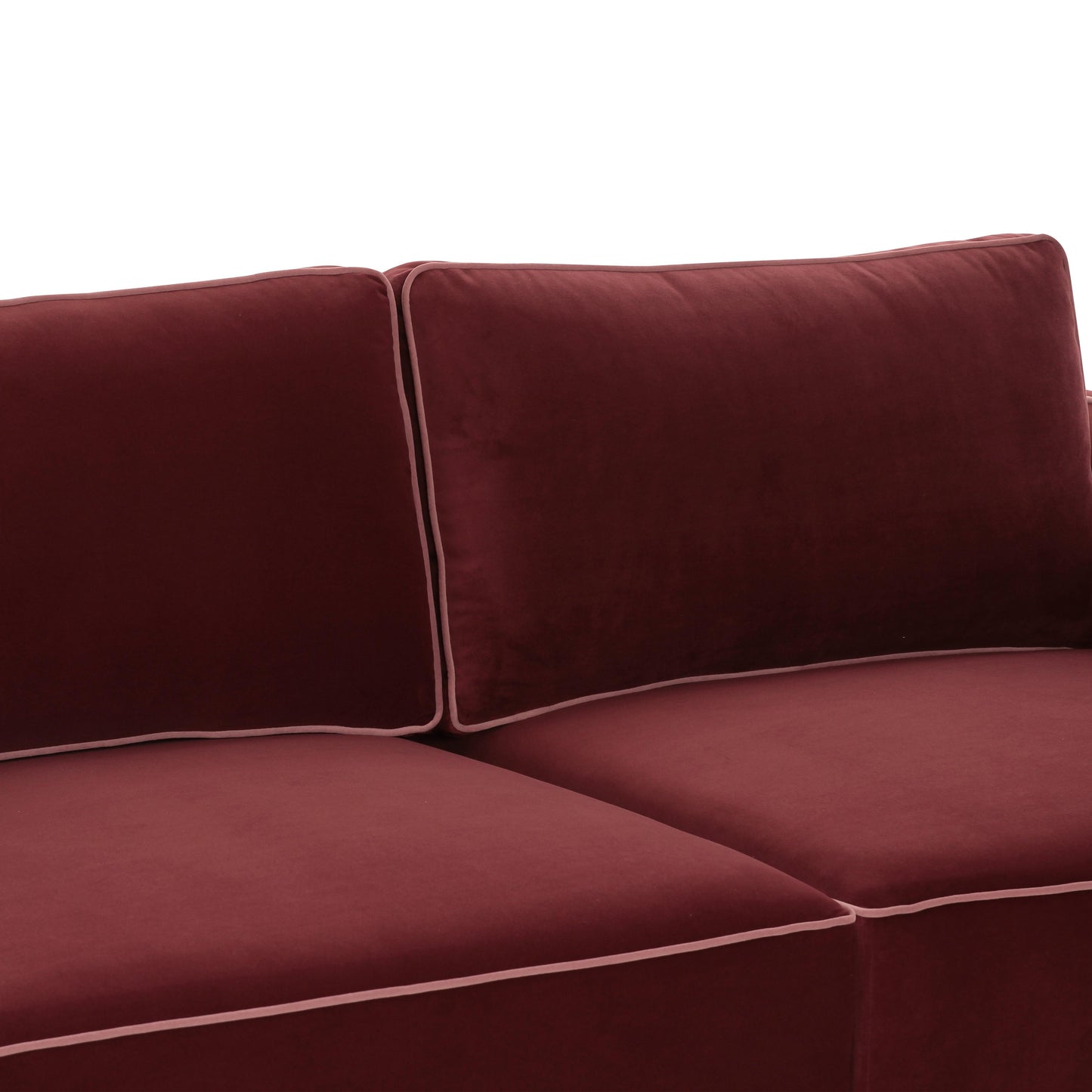 peele berry red modular loveseat