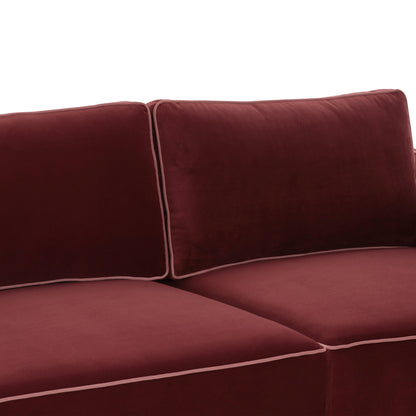 Peele Berry Red Modular Loveseat