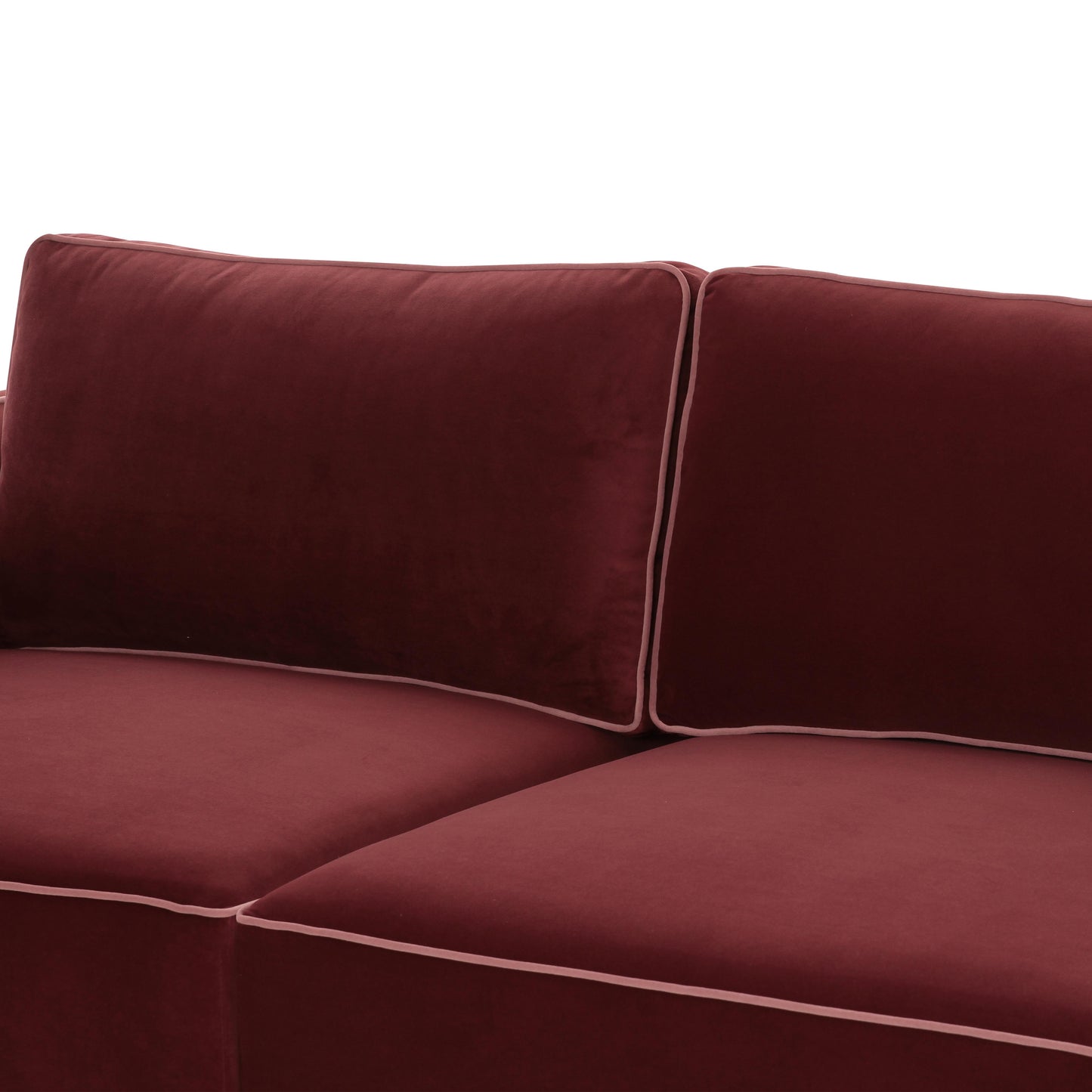 peele berry red modular sofa