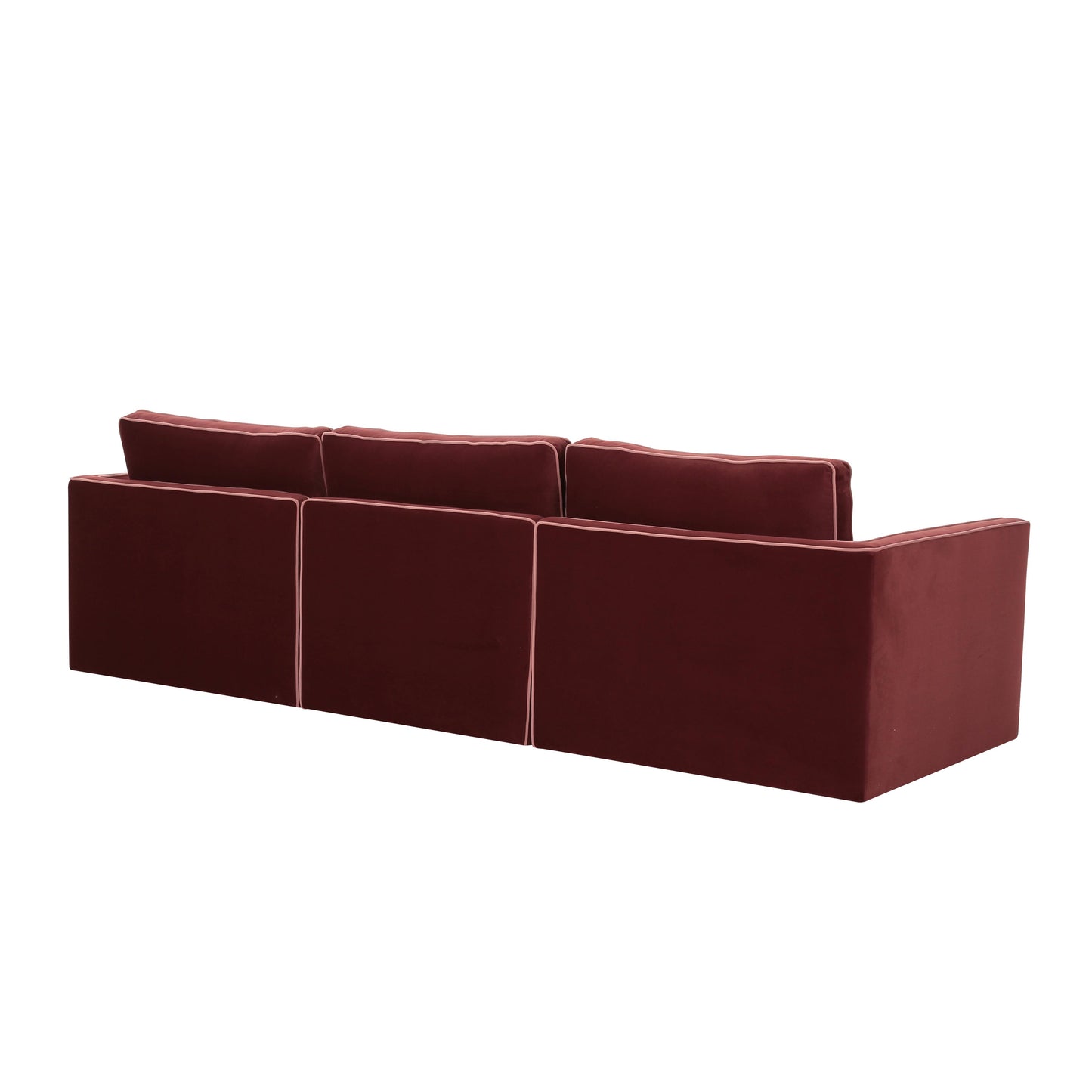 peele berry red modular sofa