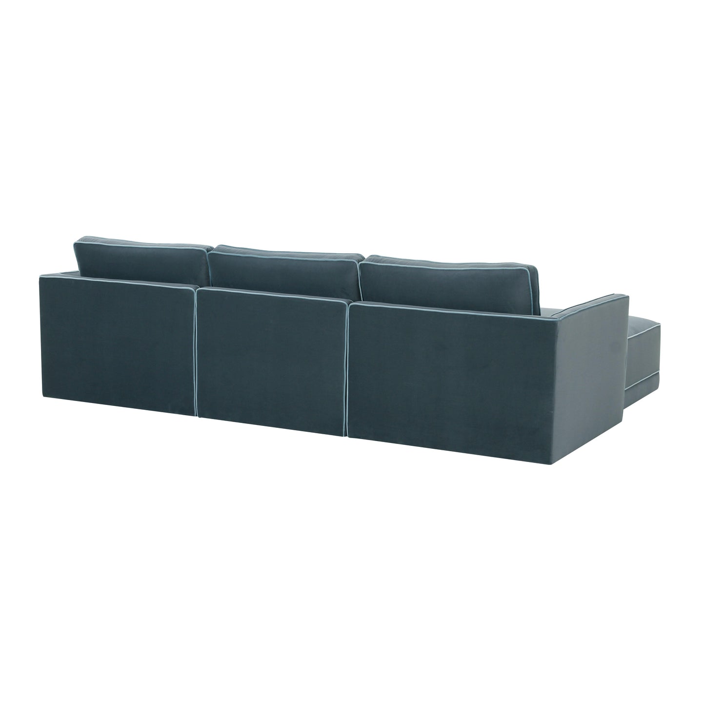 peele misty blue modular sectional