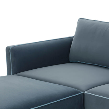 Peele Misty Blue Modular Sectional