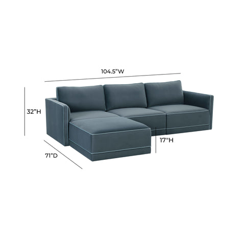 Margaux Versailles 4-Piece Performance Velvet Modular Sectional - image 5