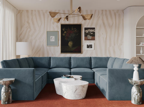 Margaux Versailles 8-Piece Performance Velvet Modular Large U Sectional - image 2