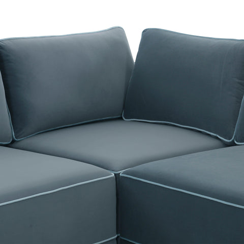Margaux Versailles 8-Piece Performance Velvet Modular Large U Sectional - image 4