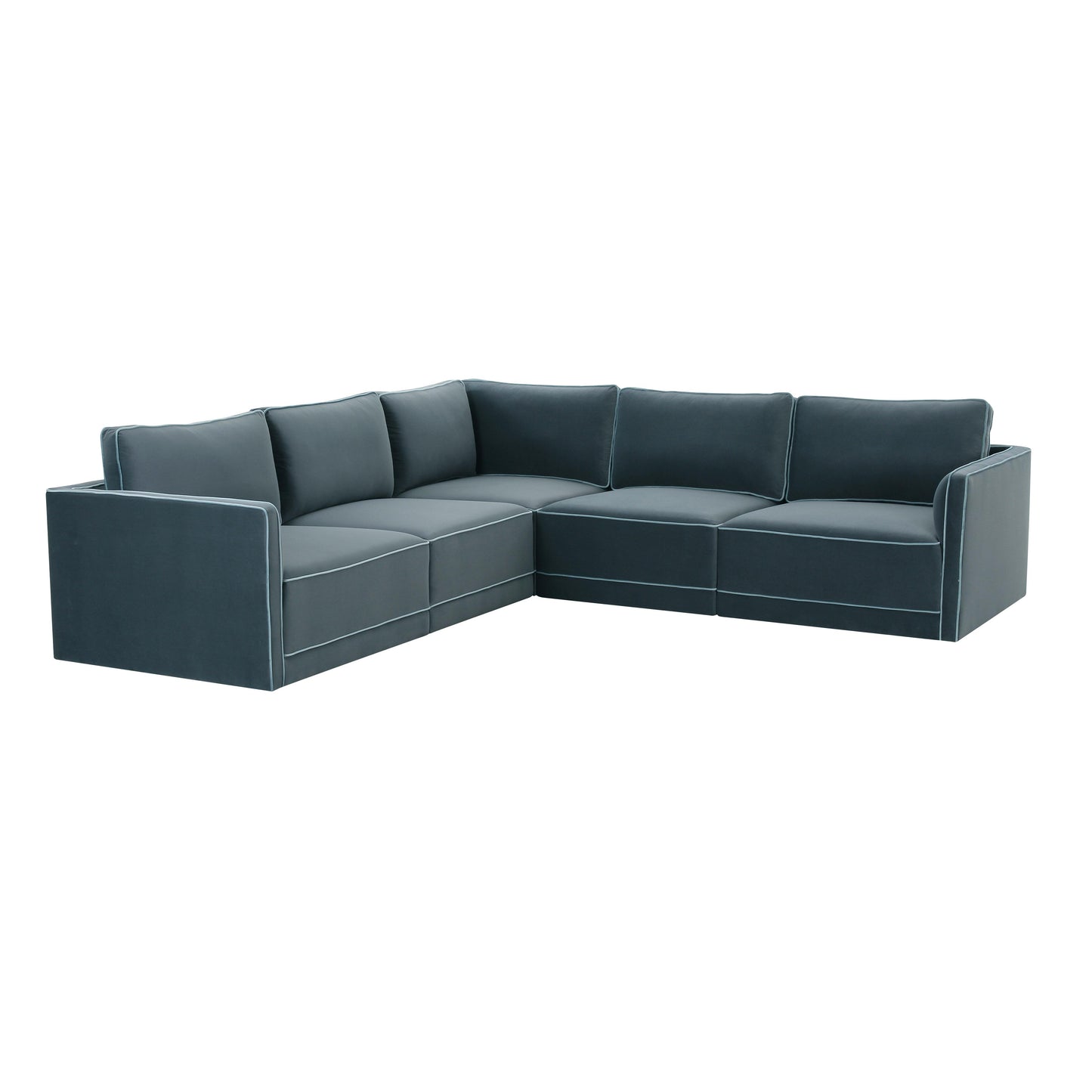 peele misty blue modular l sectional