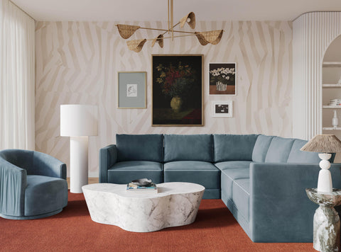 Margaux Versailles 5-Piece Performance Velvet Modular L Sectional - image 2