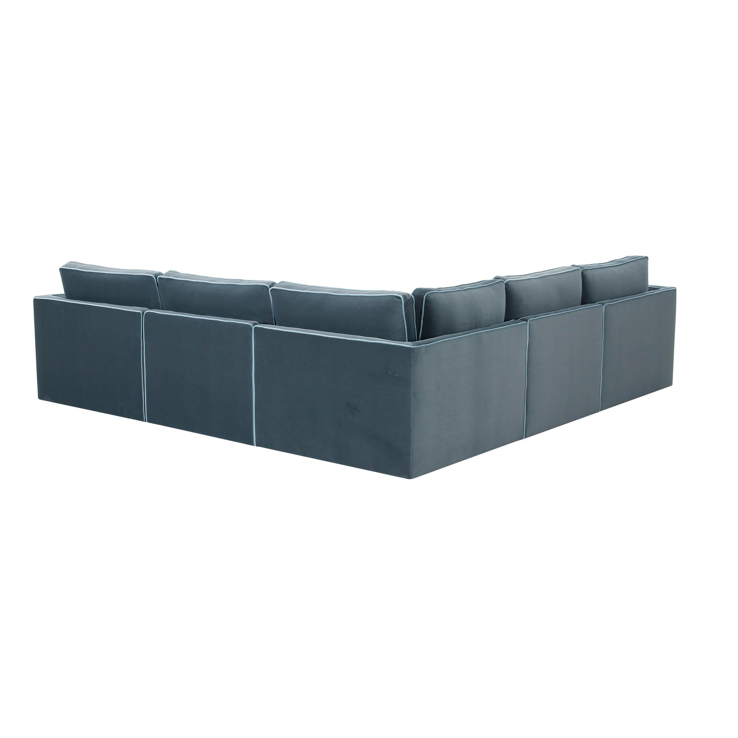 peele misty blue modular l sectional