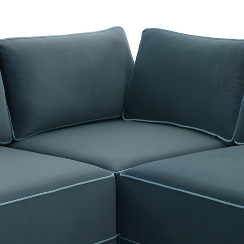 Margaux Versailles 5-Piece Performance Velvet Modular L Sectional - image 5