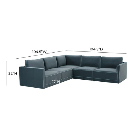 Margaux Versailles 5-Piece Performance Velvet Modular L Sectional - image 6