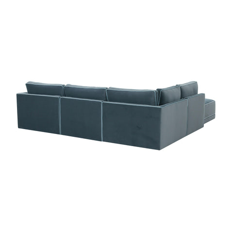 Margaux Versailles 5-Piece Performance Velvet Modular Left Facing Sectional - image 5