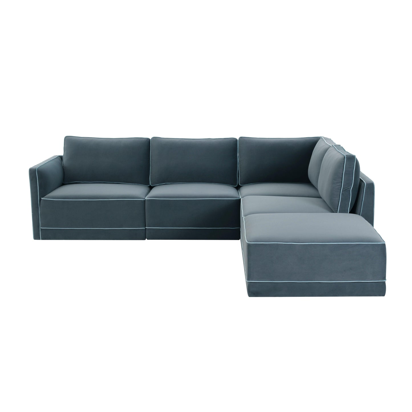 peele misty blue modular raf sectional