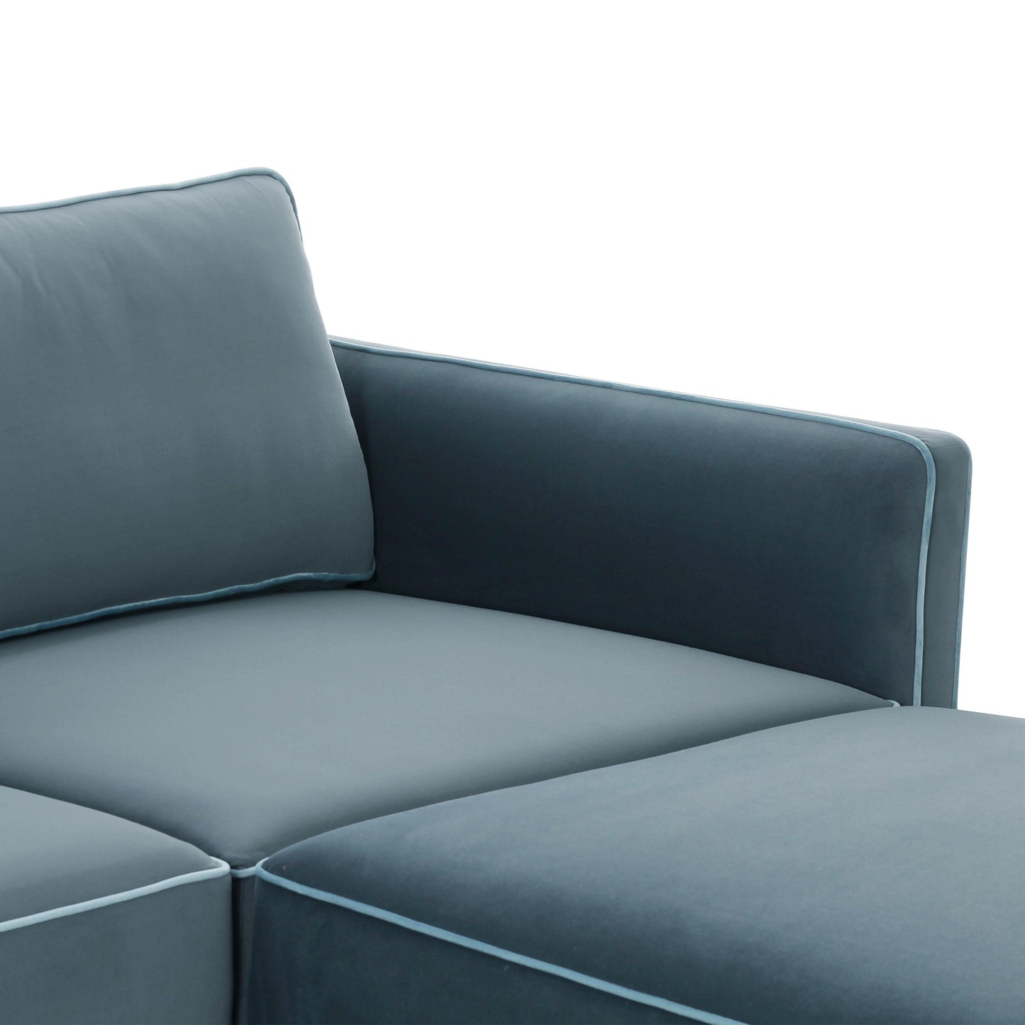 peele misty blue modular raf sectional