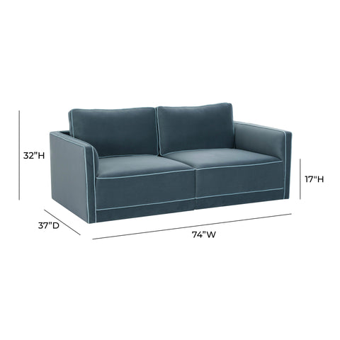 Margaux Versailles 74" Performance Velvet Modular Loveseat - image 5