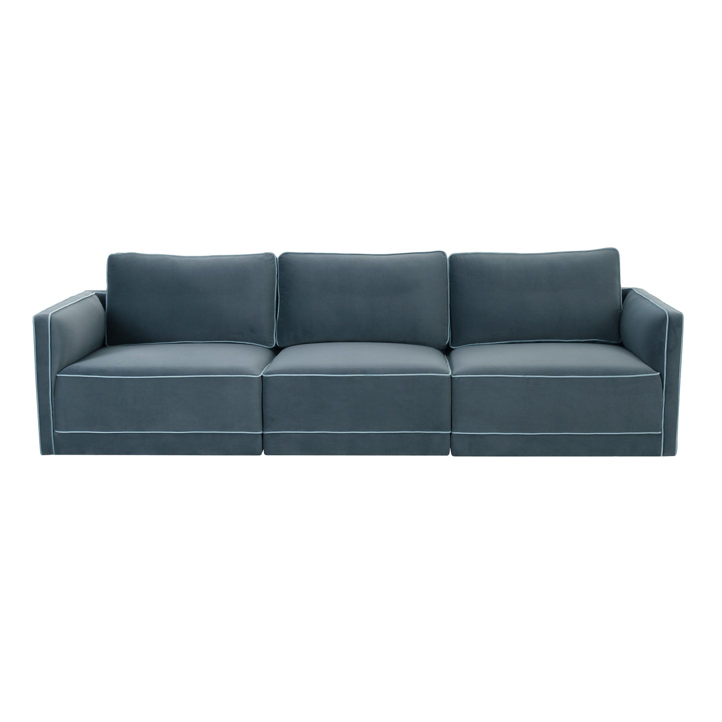 peele misty blue modular sofa