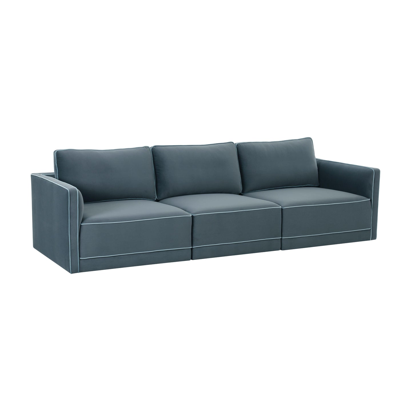 peele misty blue modular sofa