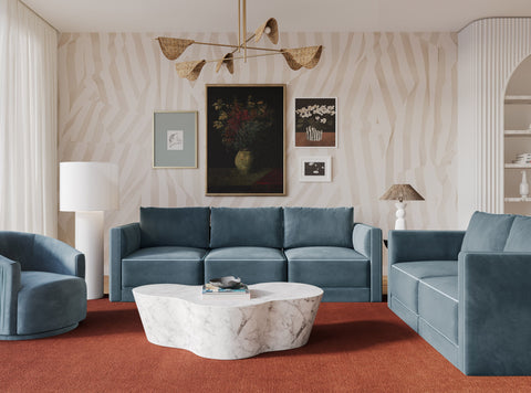 Margaux Versailles 105" Performance Velvet Modular Sofa - image 2