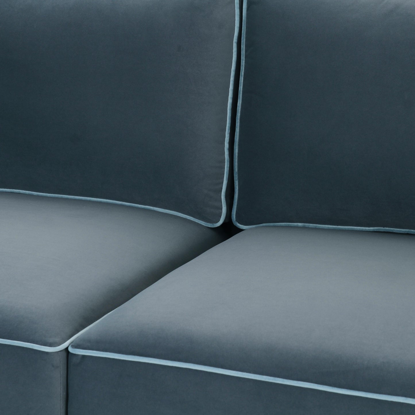 peele misty blue modular sofa