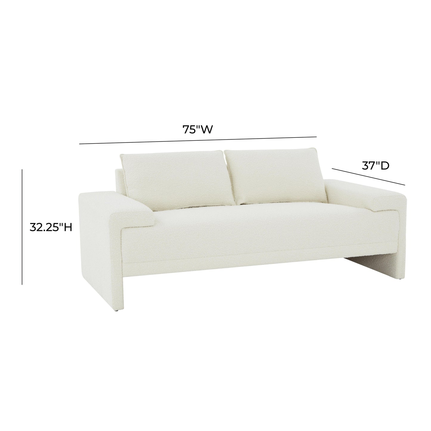 kelly cream boucle loveseat