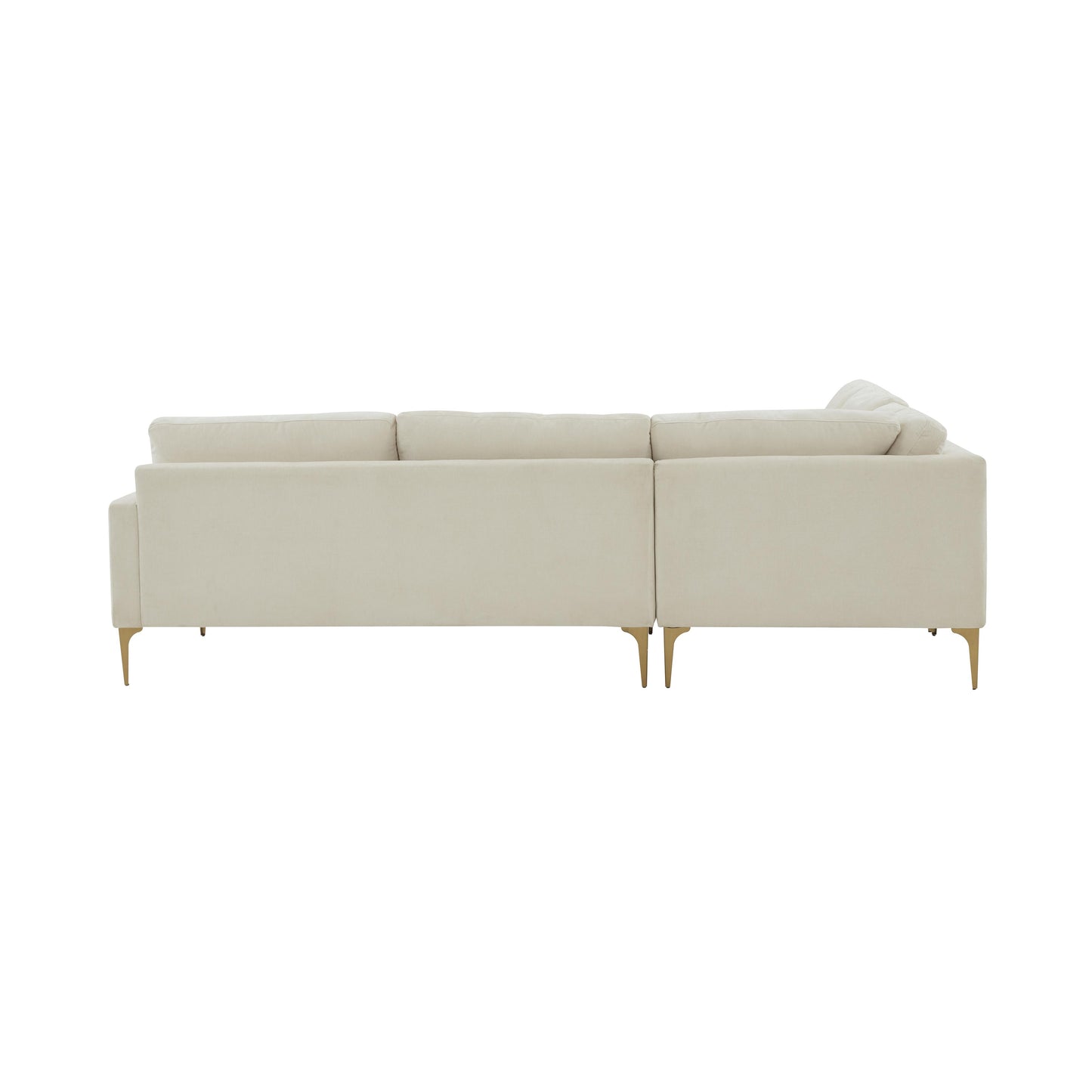 lana cream velvet l-sectional