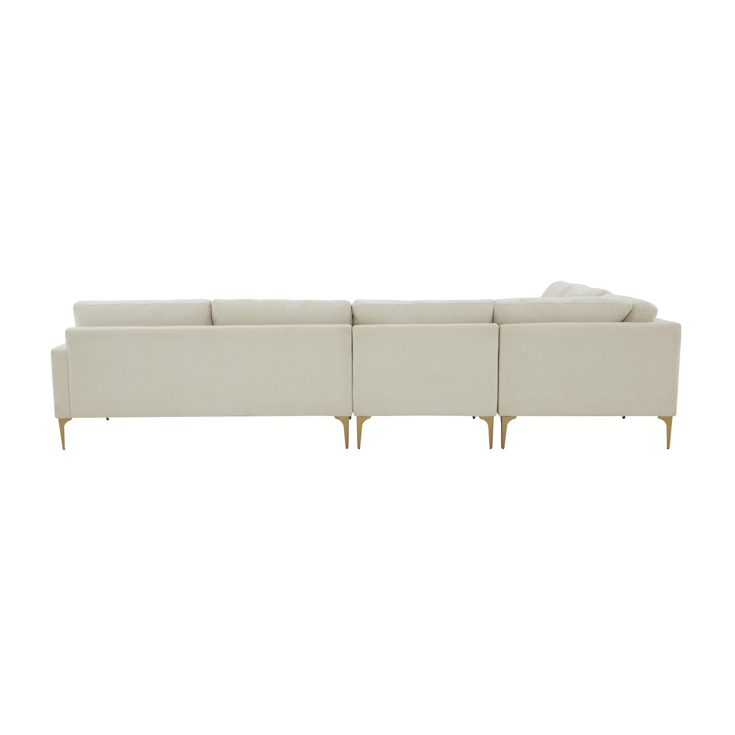 lana cream velvet large l-sectional