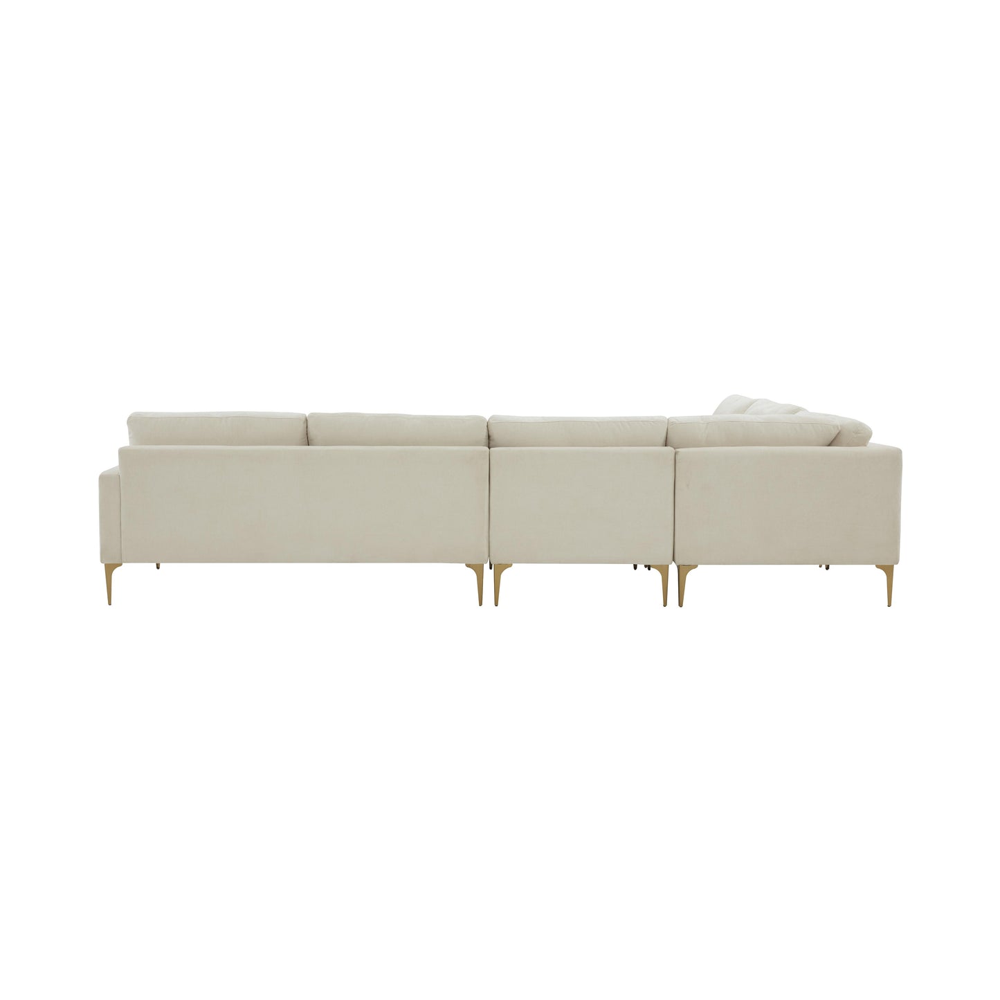 lana cream velvet large chaise sectional