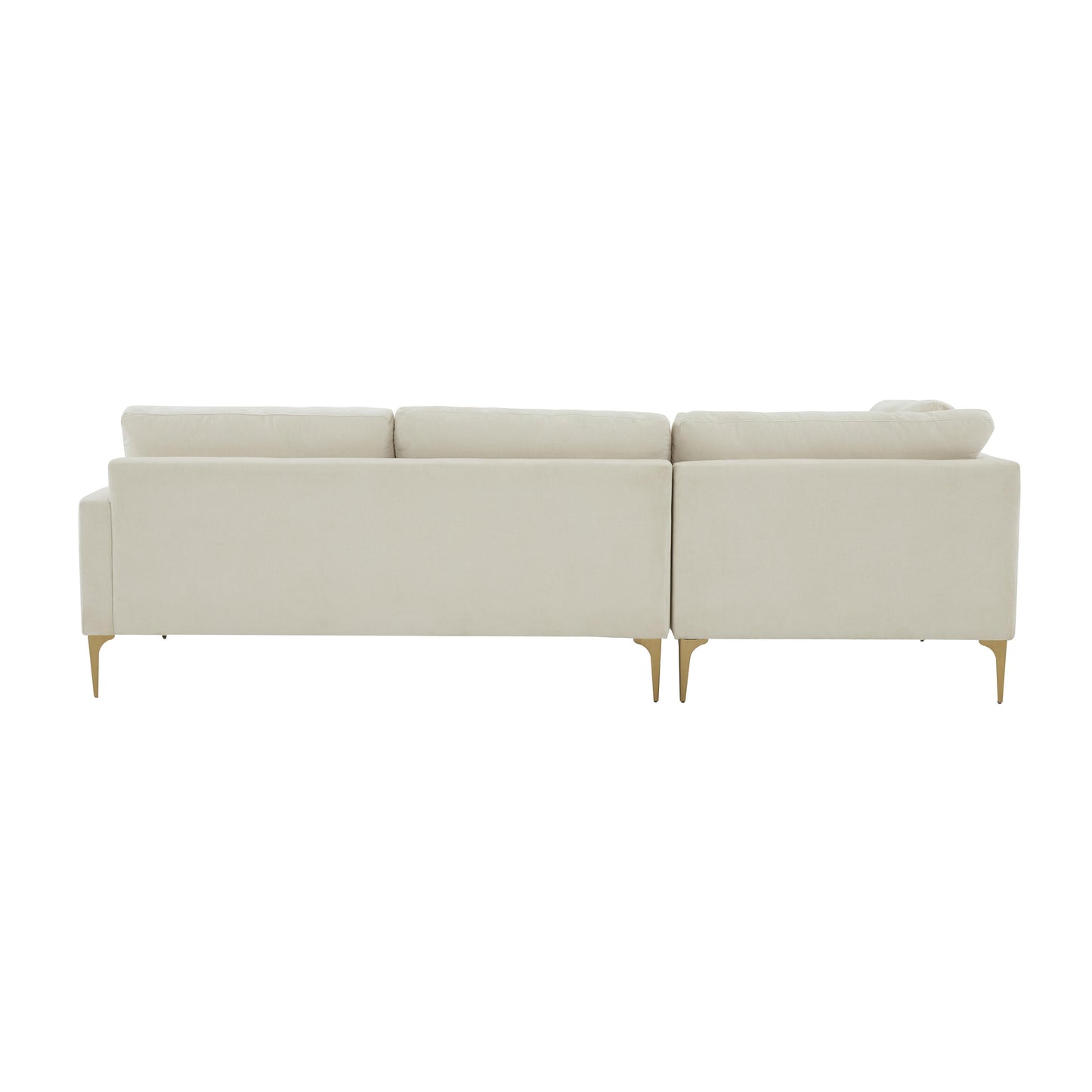 lana cream velvet laf chaise sectional