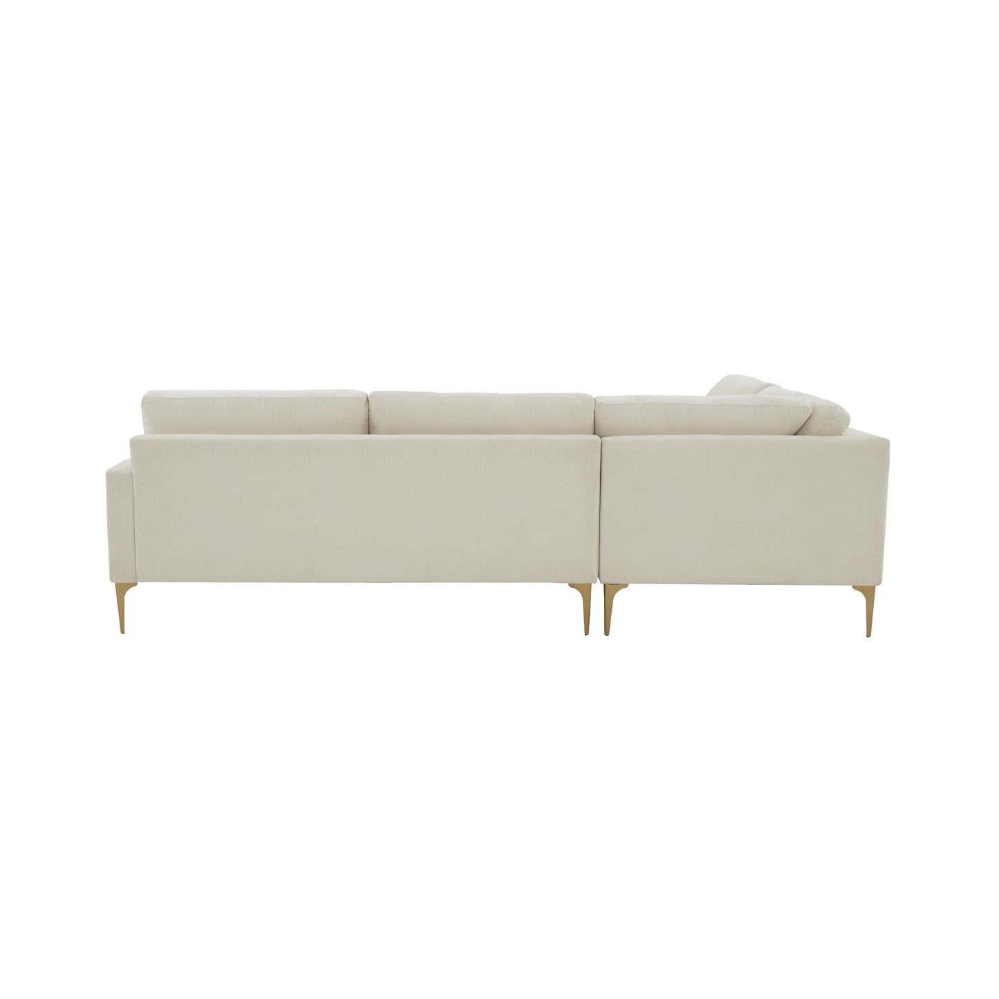 lana cream velvet large laf chaise sectional