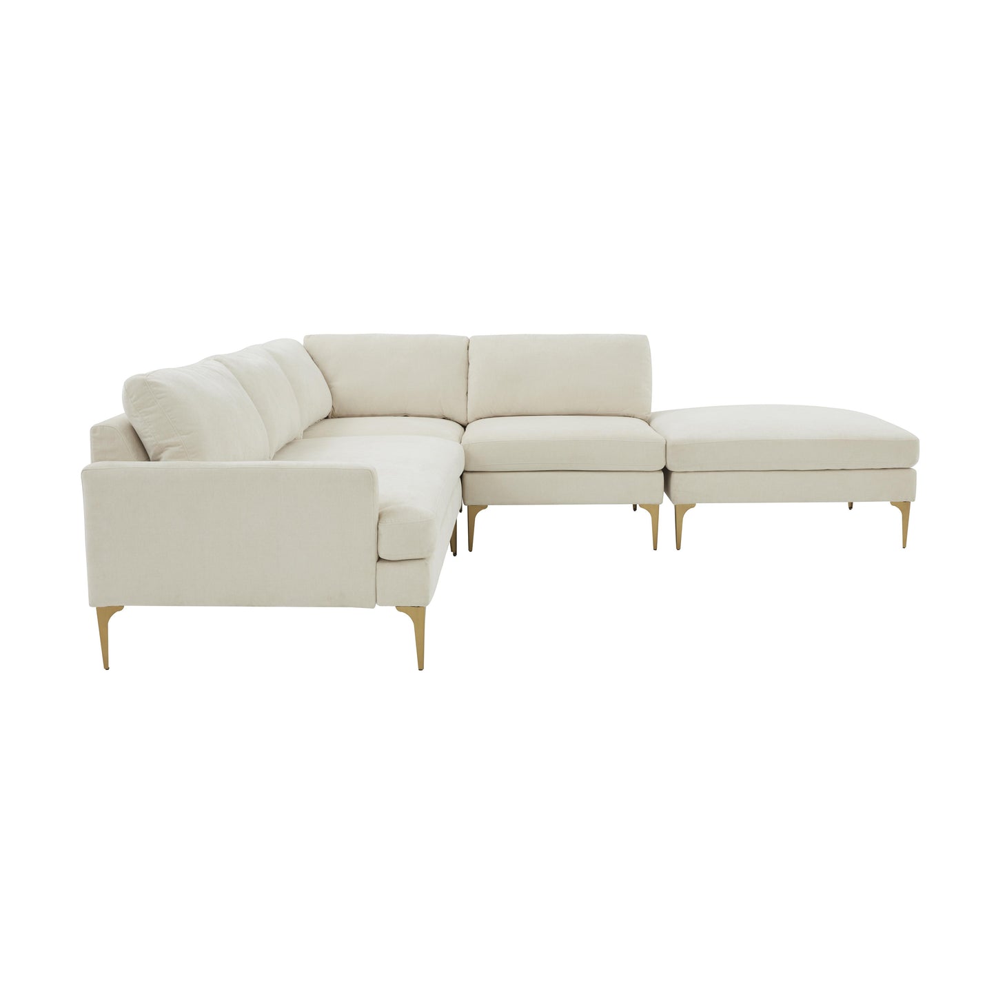 lana cream velvet large raf chaise sectional