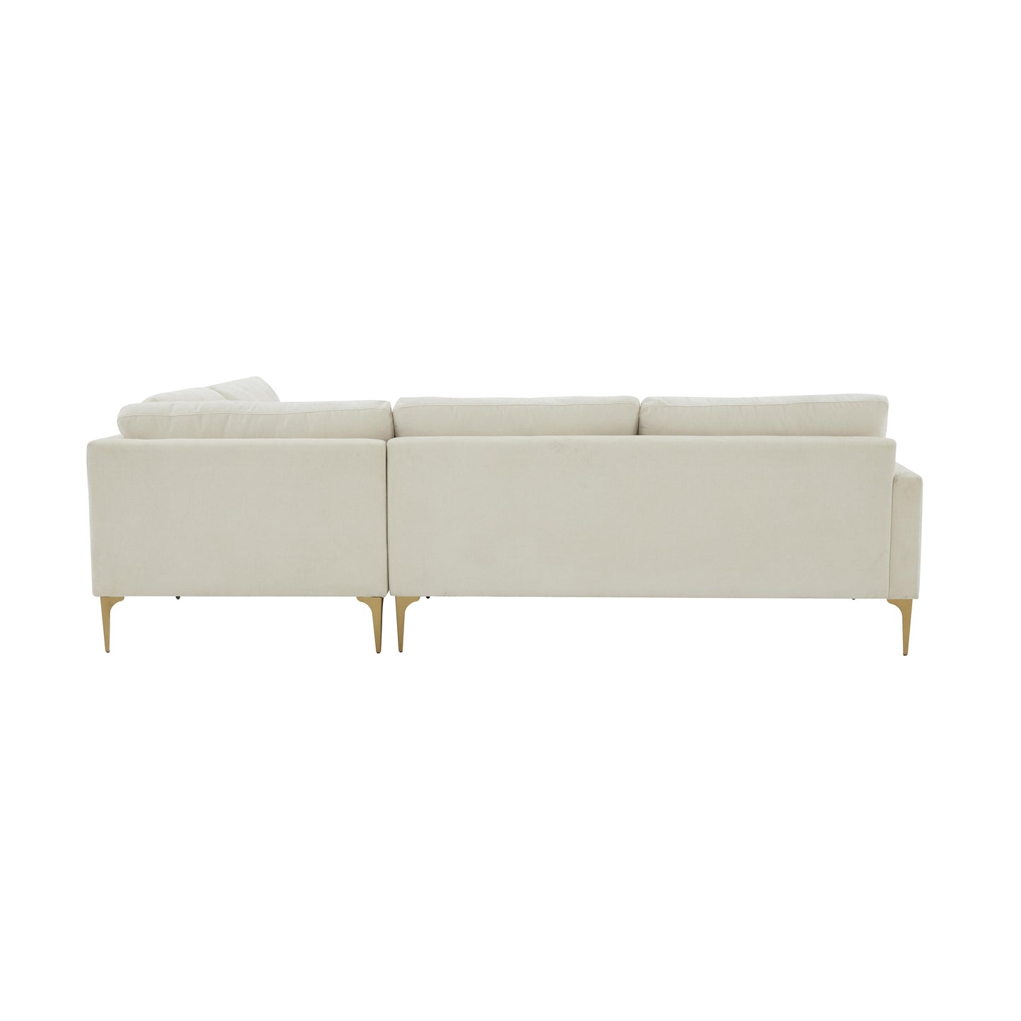 lana cream velvet large raf chaise sectional