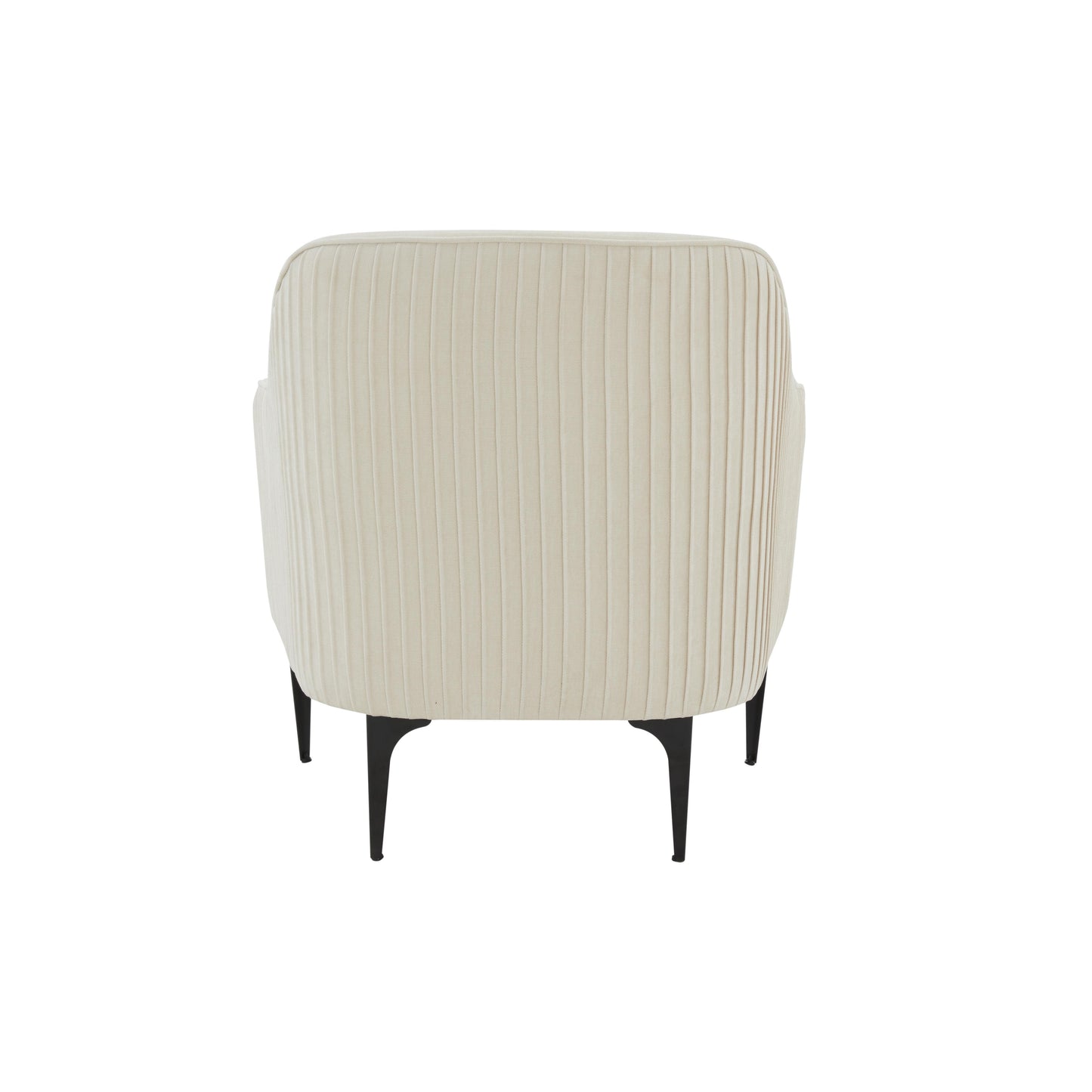 lana cream velvet accent chair with black legs