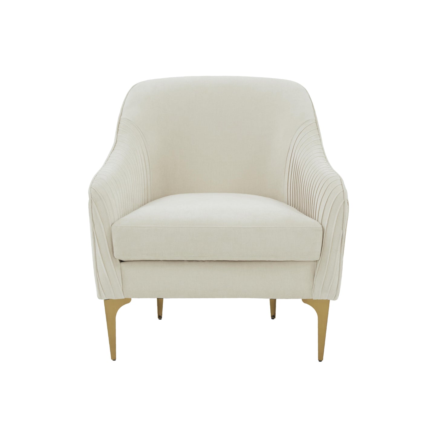 lana cream velvet accent chair